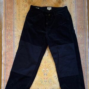 Todd Snyder Navy Relaxed Double Knee Corduroy Pants